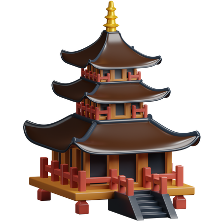 Pagode  3D Icon