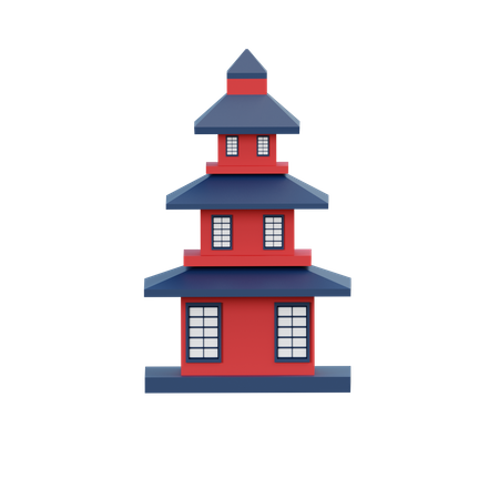 Pagode  3D Icon