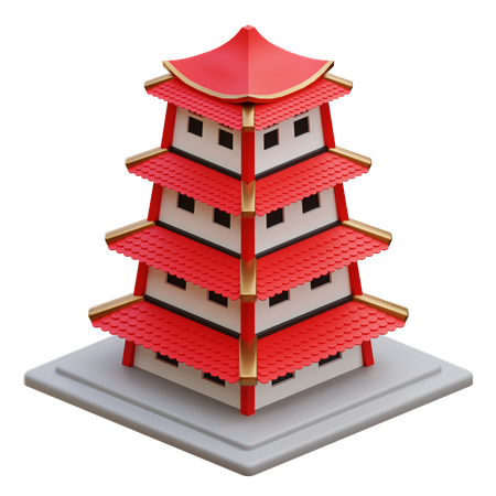 Pagode  3D Icon