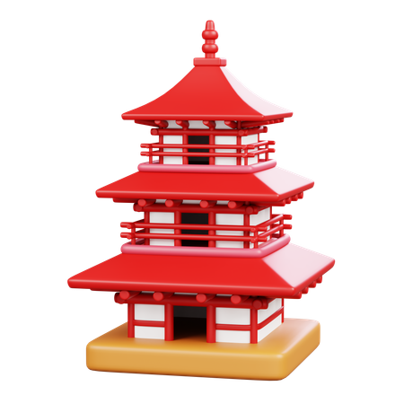 Pagode  3D Icon
