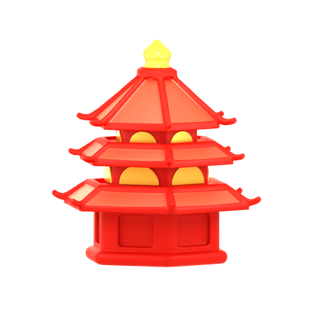 Pagode chinês  3D Icon