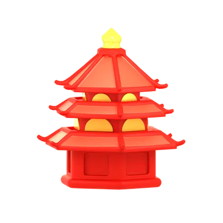 Pagode chinês  3D Icon