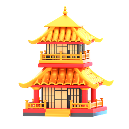 Pagode chinês  3D Icon