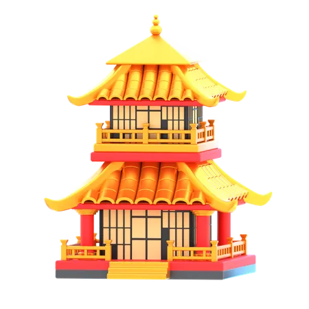 Pagode chinês  3D Icon