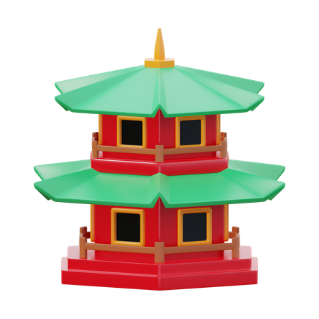 Pagode chinês  3D Icon