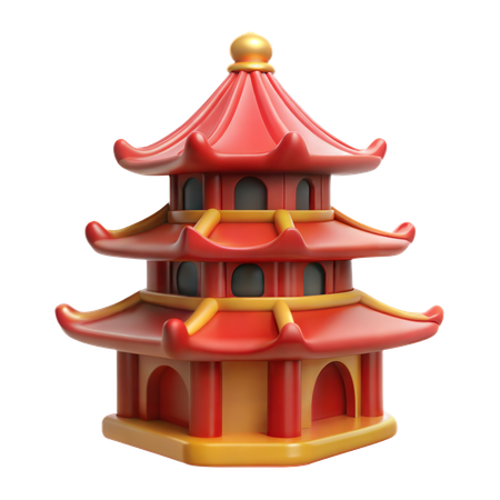 Pagode chinoise  3D Icon