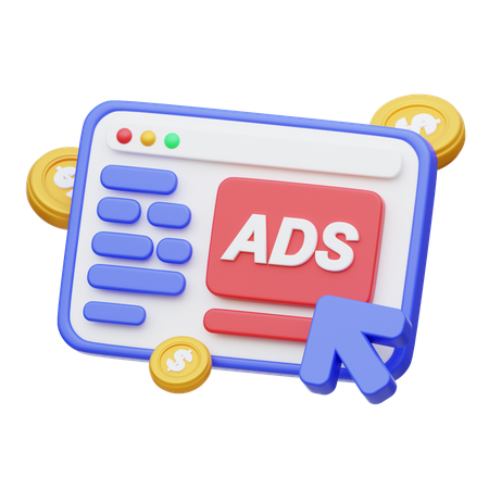 Paid Ads  3D Icon