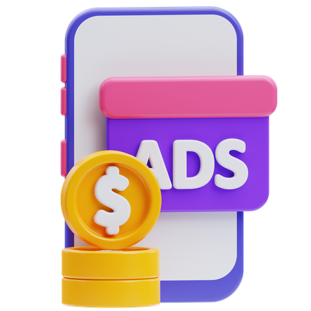 Paid advertising  3D Icon