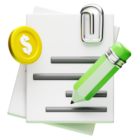 Paid Article  3D Icon