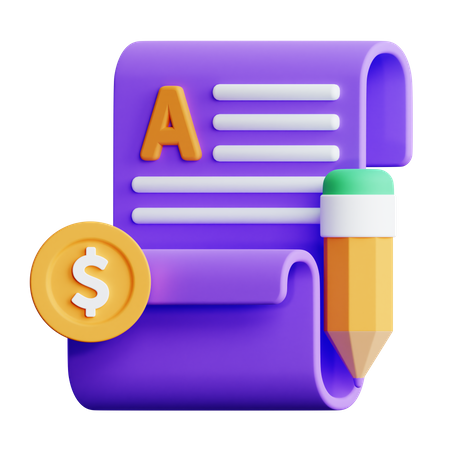 Paid Articles  3D Icon