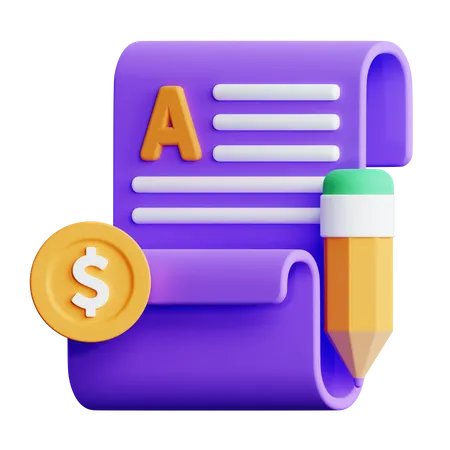 Paid Articles  3D Icon