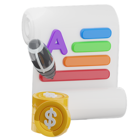 Paid Articles  3D Icon