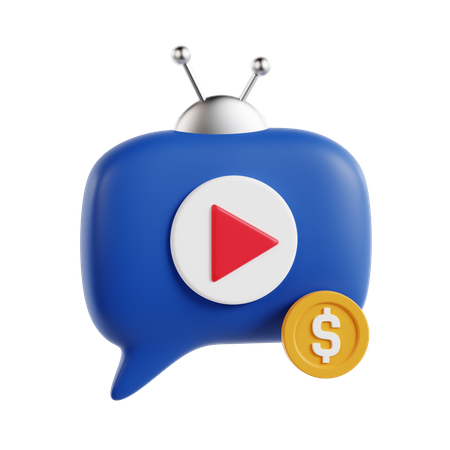Paid Content  3D Icon