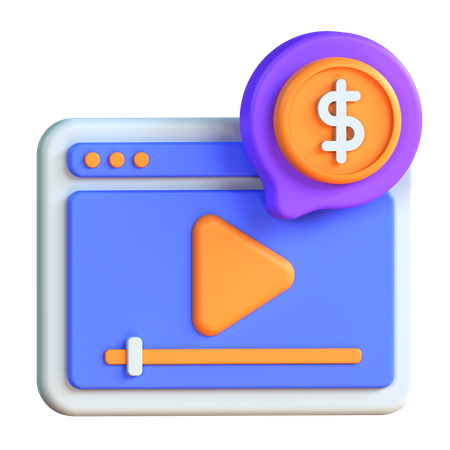 Paid Content 3D Icon
