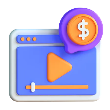 Paid Content 3D Icon
