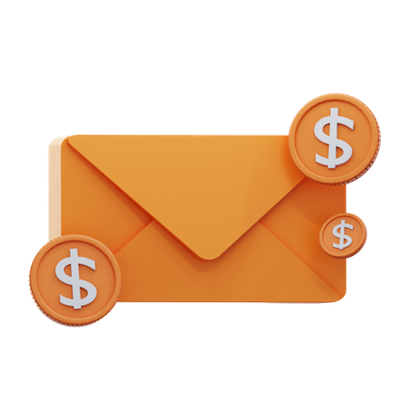 Paid Message  3D Icon