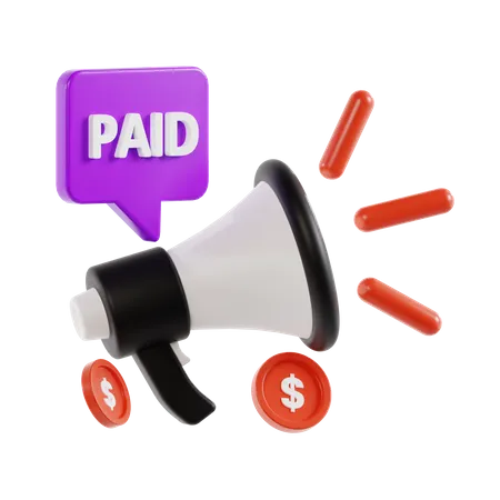 Paid Promote  3D Icon