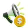 3d paid marketing logo