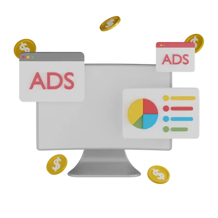 Paid Promotion Analysis 3D Icon