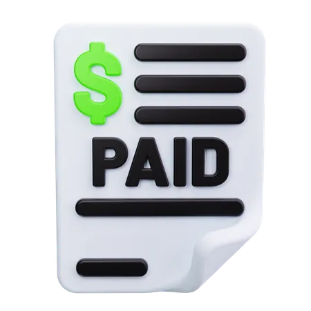 Paid Transaction  3D Icon