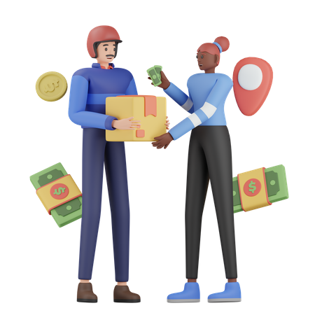 Paiement à la livraison  3D Icon