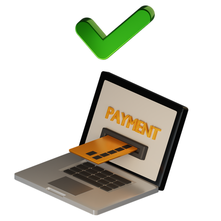 Paiement approuvé  3D Icon