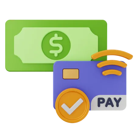 Paiement en argent  3D Icon