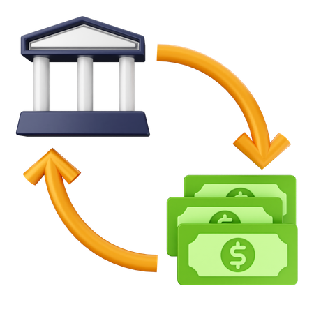 Paiement bancaire  3D Icon