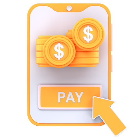 Paiement bancaire mobile  3D Icon