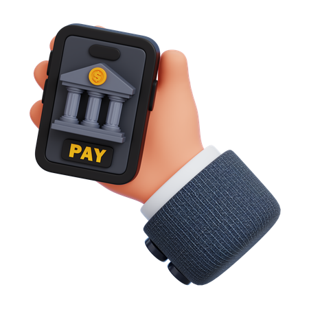 Paiement Banque Mobile  3D Icon