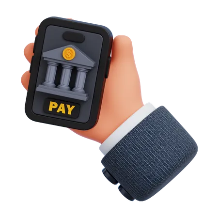 Paiement Banque Mobile  3D Icon