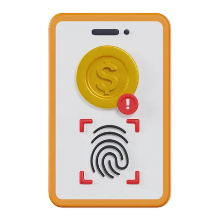 Paiement biométrique  3D Icon