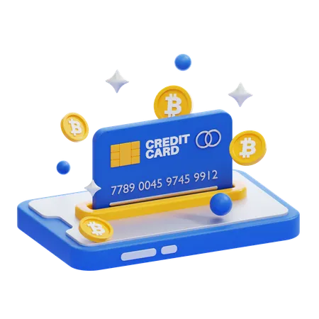 Paiement en bitcoins  3D Icon