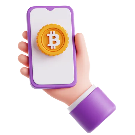 Paiement en bitcoins  3D Icon