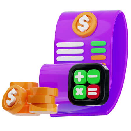 Calcul du paiement  3D Icon