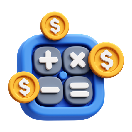 Calcul du paiement  3D Icon