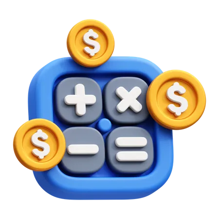 Calcul du paiement  3D Icon