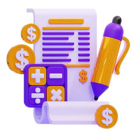 Calcul du paiement  3D Icon