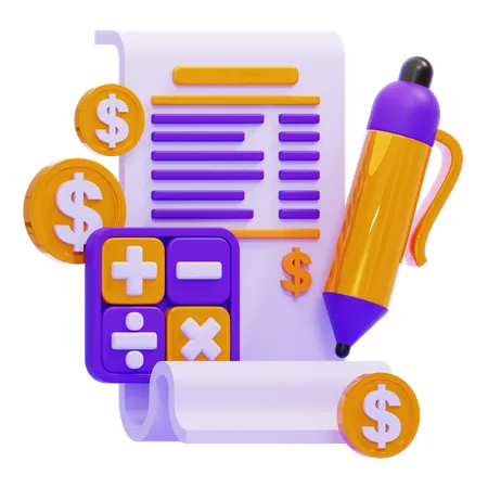 Calcul du paiement  3D Icon