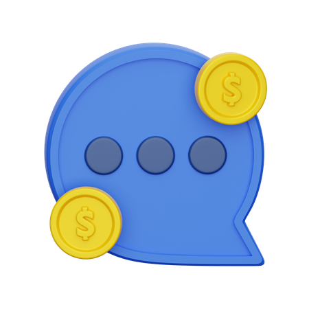 Conversation de paiement  3D Icon