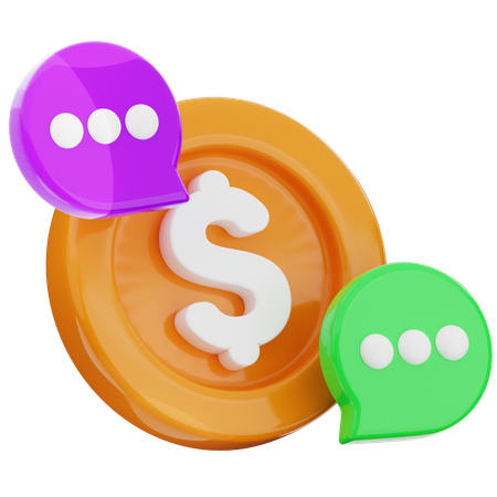 Conversation de paiement  3D Icon