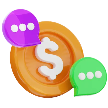 Conversation de paiement  3D Icon