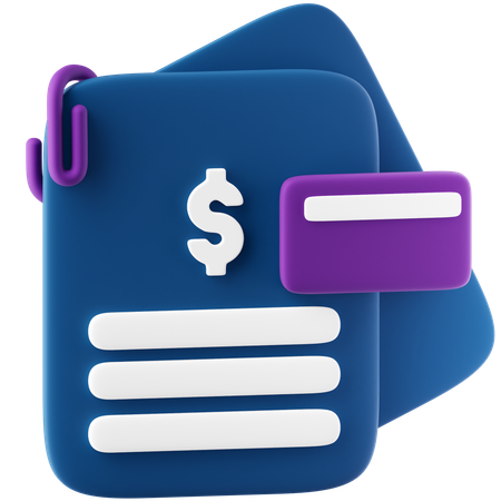 Paiement de factures  3D Icon