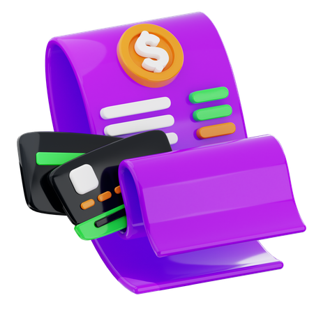 Paiement de factures  3D Icon