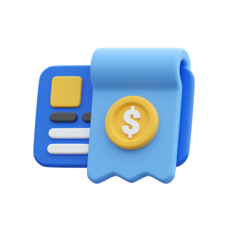 Paiement de factures  3D Icon
