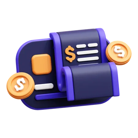 Paiement de factures  3D Icon