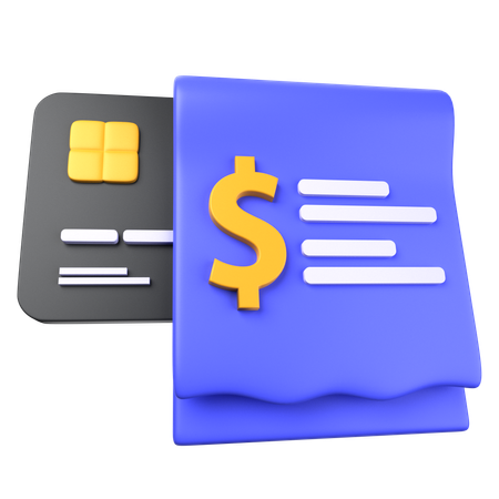 Paiement de factures  3D Icon