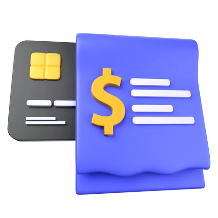 Paiement de factures  3D Icon