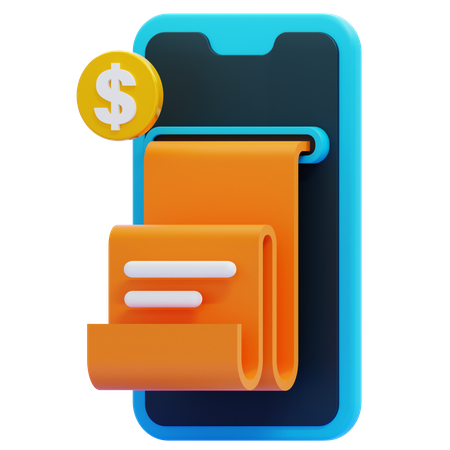 Paiement de factures  3D Icon