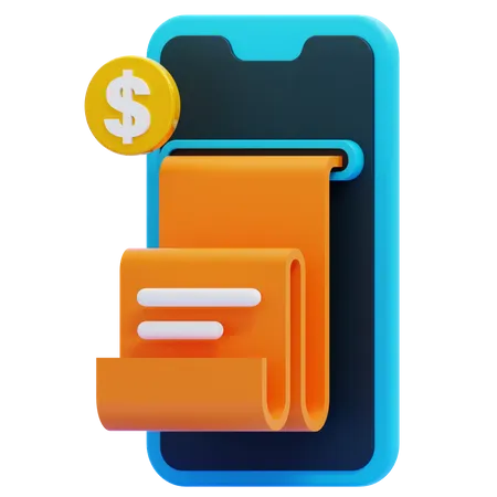 Paiement de factures  3D Icon